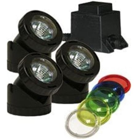 ALPINE CORP Alpine Corp PLM310T Power Beam Set of 3 10 Watt Lights with transformer 23 Ft Cord with color lenses with 20 Ft extention PLM310T